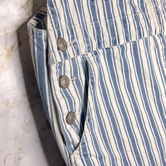 American Eagle Outfitters Striped Short Overalls l SIZE M - Picture 5 of 7